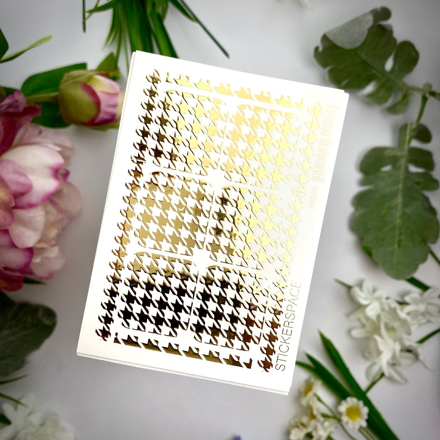 Слайдери для нігтів із золотої фольги - 0016