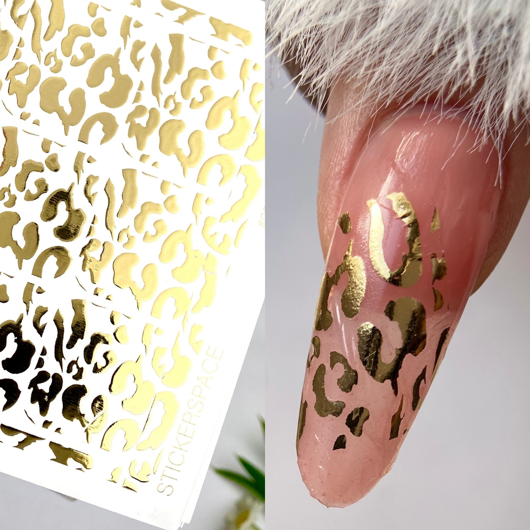 Gold Foil Nail sliders - 0011