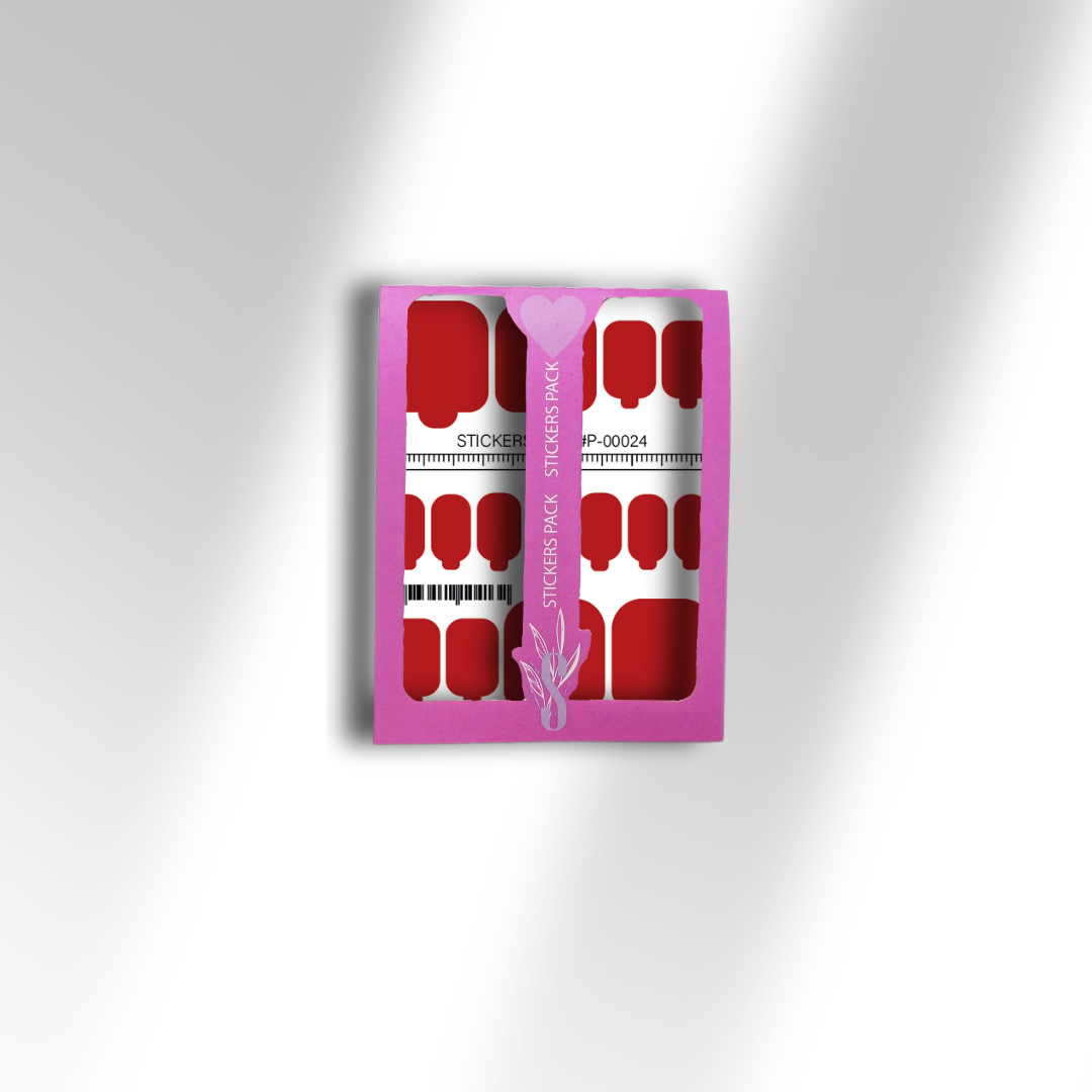 Nail wraps mini Bright red S-00023