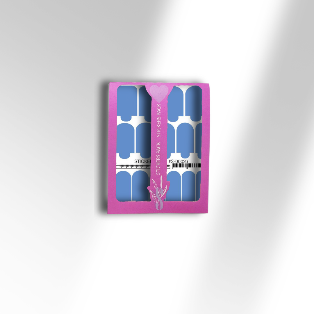 Міні-плівки для нігтів синій S-00026