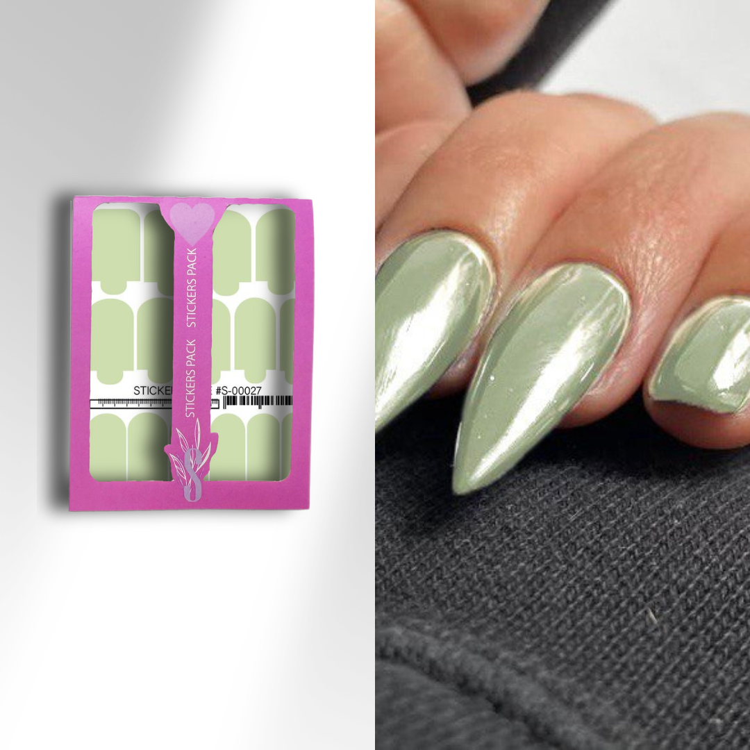 Nail wraps mini Pastel Green S-00027