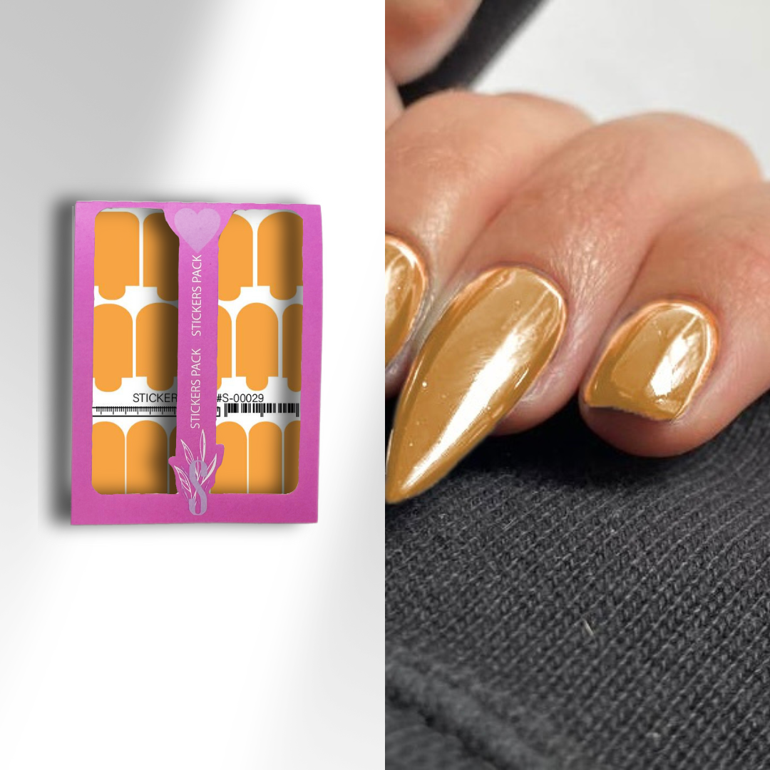 Міні-плівки для нігтів помаранчевий S-00029