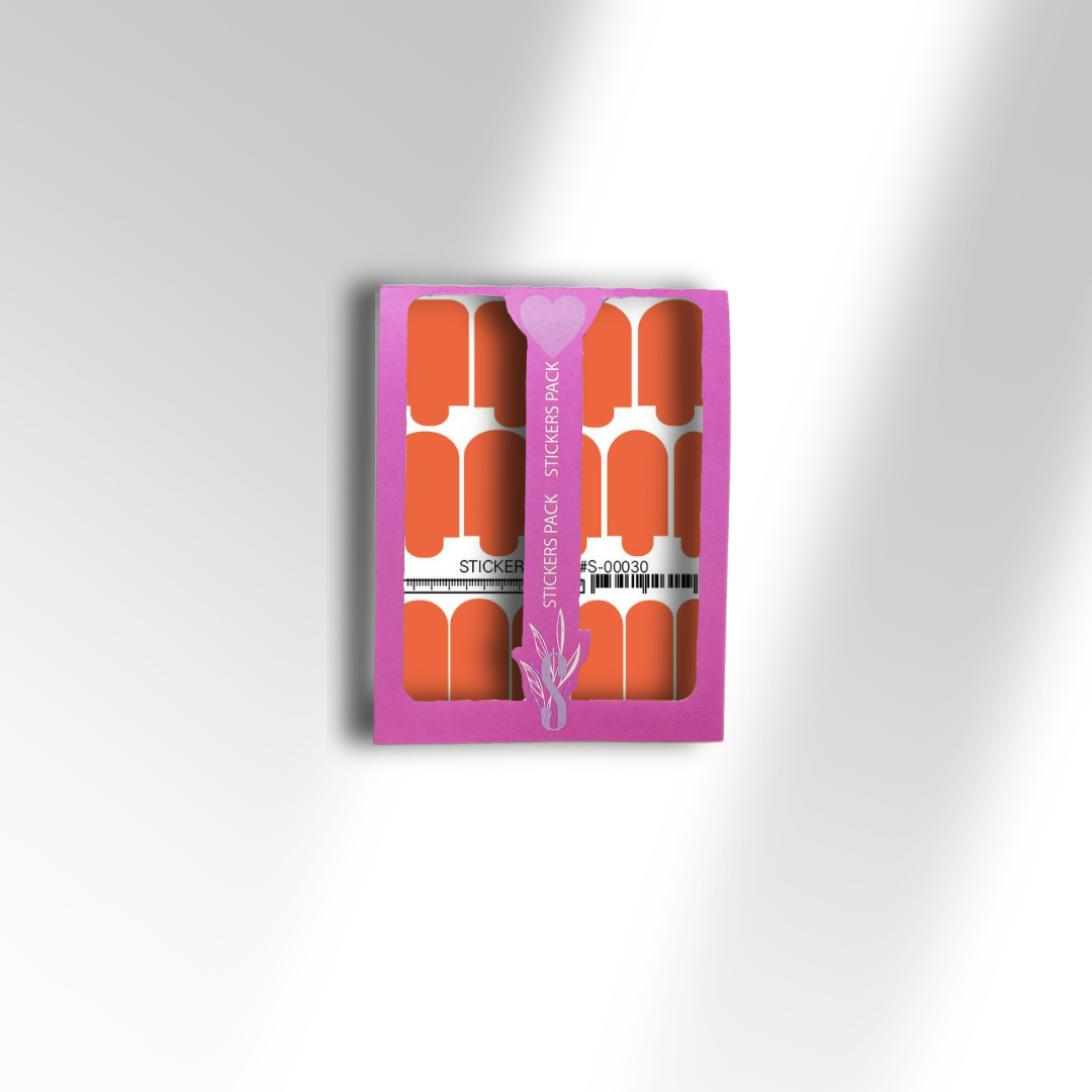 Міні-плівки для нігтів помаранчевого відтінку S-00030