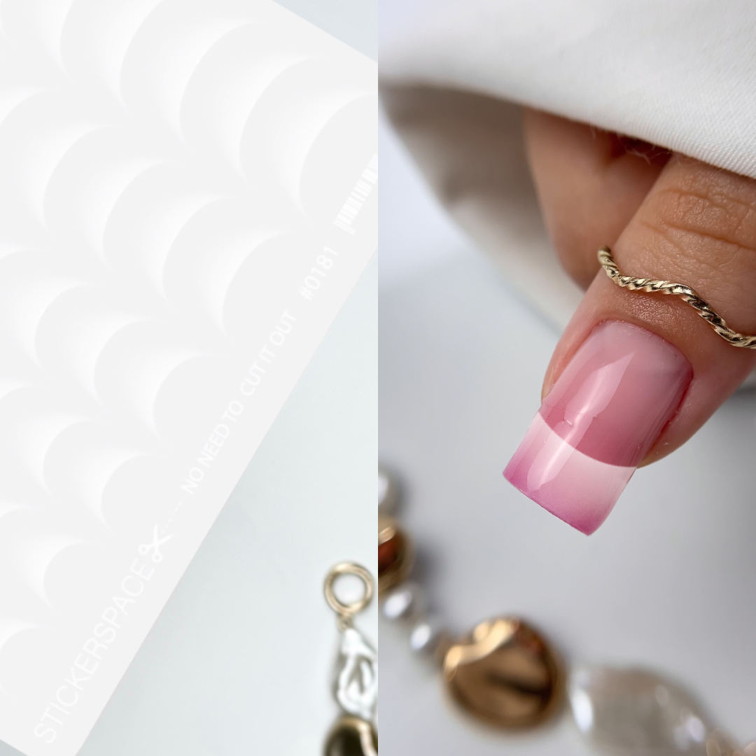 Manicure nail sliders - French Gradient 0181