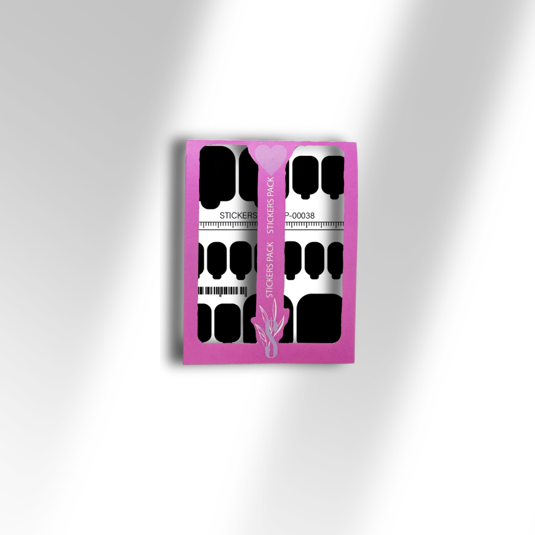 Міні-плівки для нігтів чорного кольору S-00031