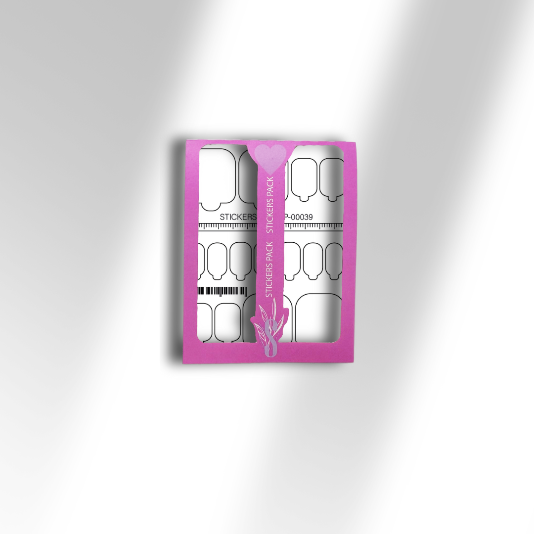 Nail wraps mini White S-00037