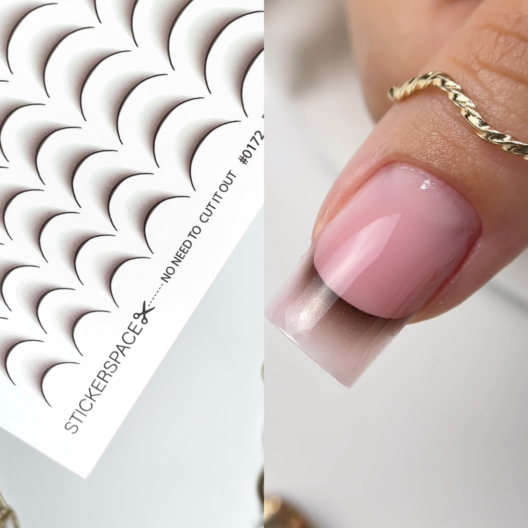 Слайдери для манікюру - Френч градієнт 0172