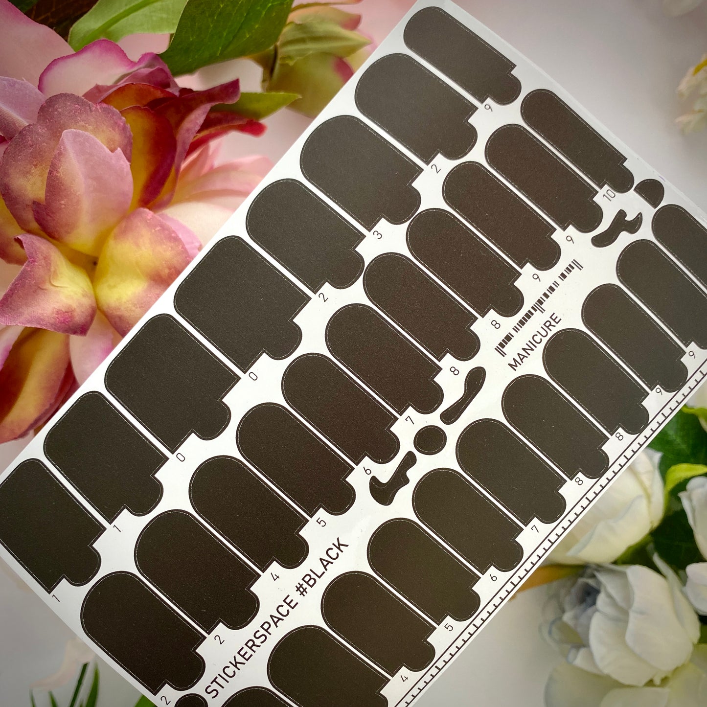 Плівки на нігті "Чорна"