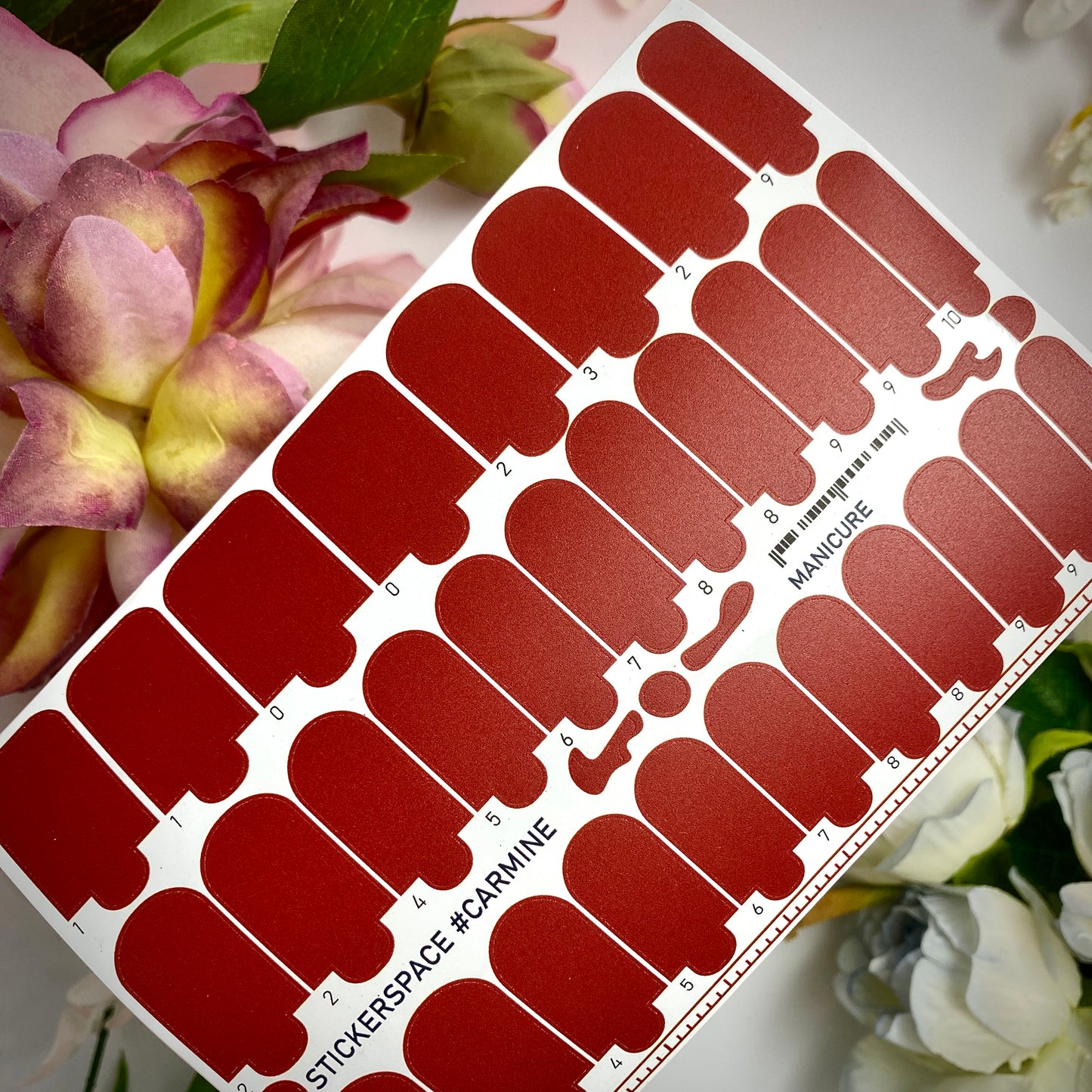 Плівки на нігті "Кармін"