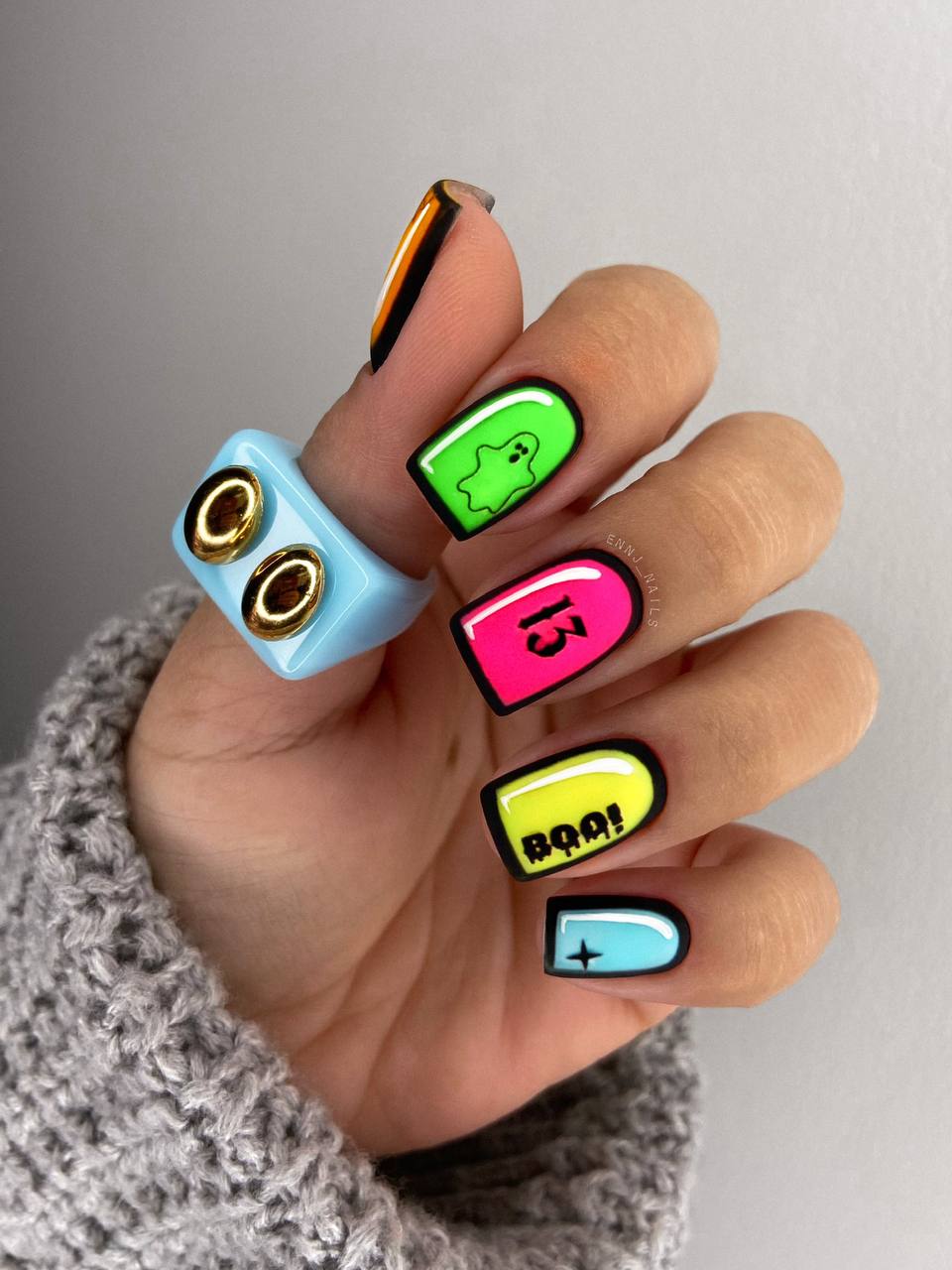 Nail stickers "Boo"