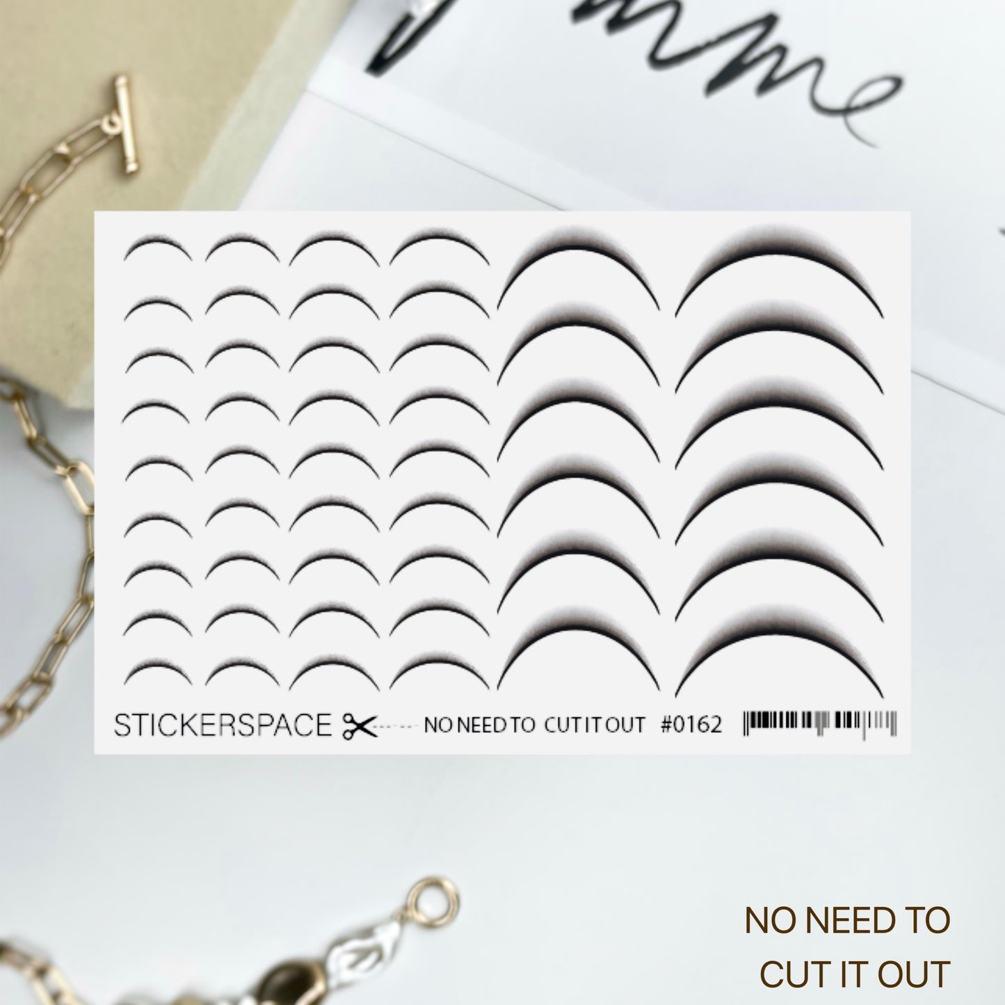 Pedicure nail sliders - French Gradient 0162