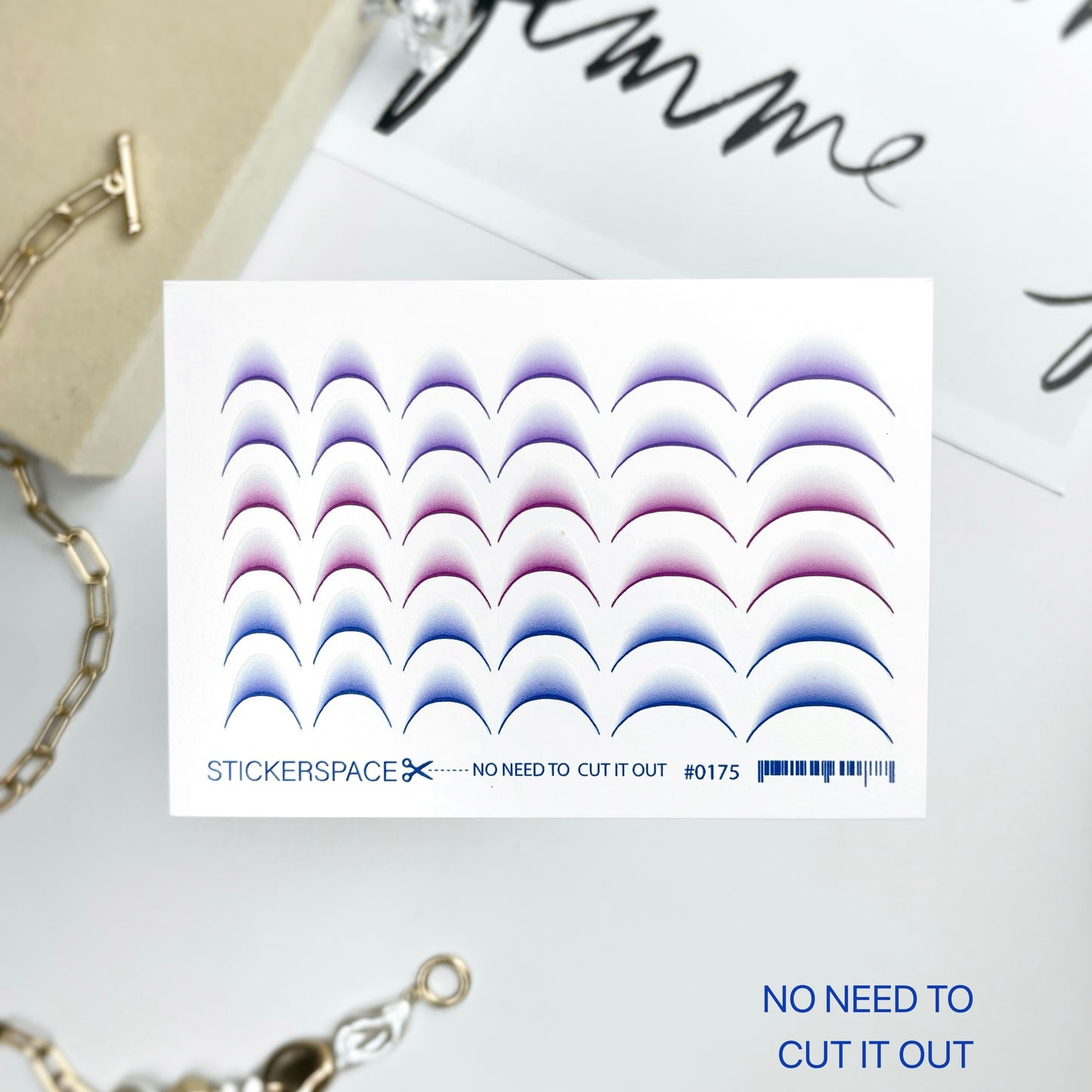 Слайдери для манікюру - Френч градієнт 0175