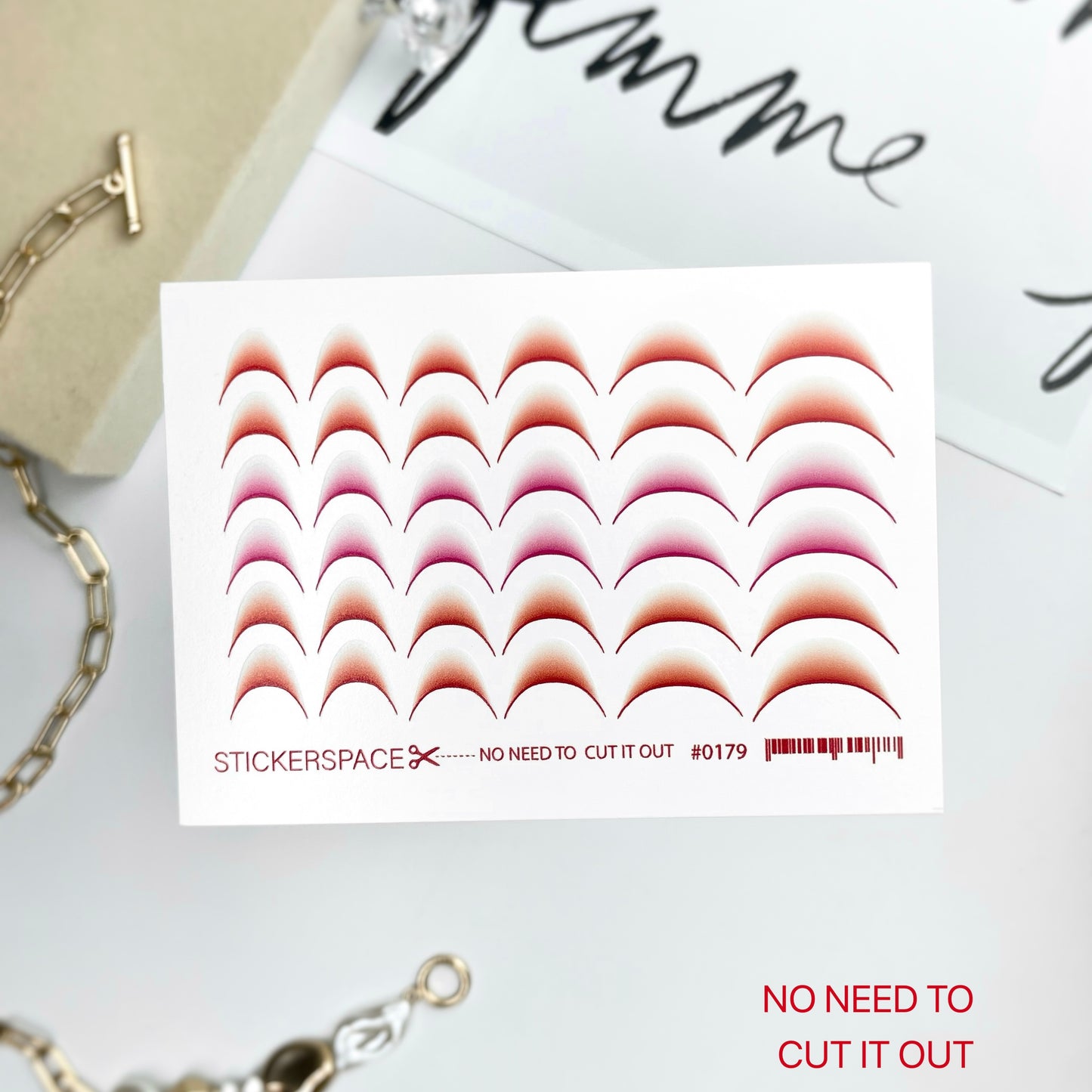 Слайдери для манікюру - Френч градієнт 0179