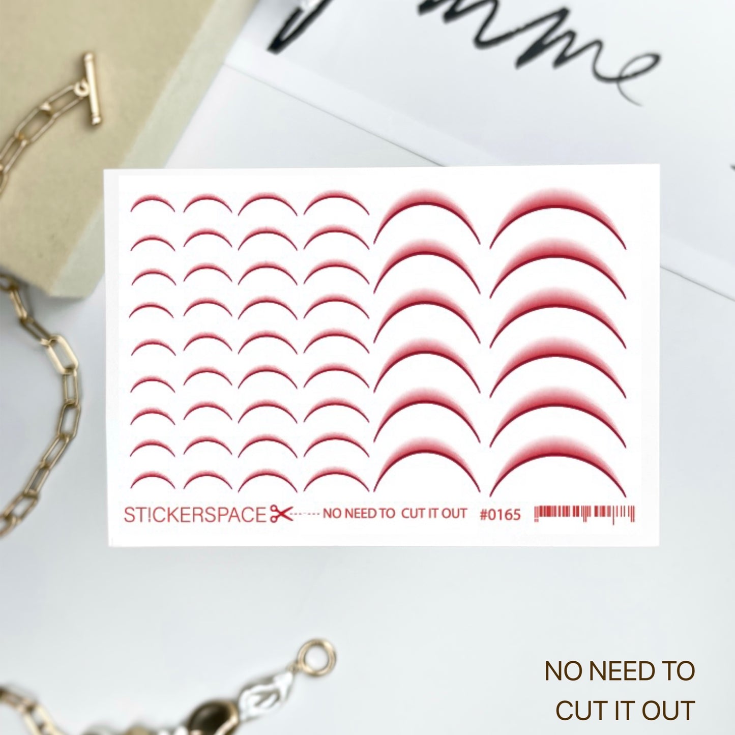 Pedicure nail sliders - French Gradient 0165