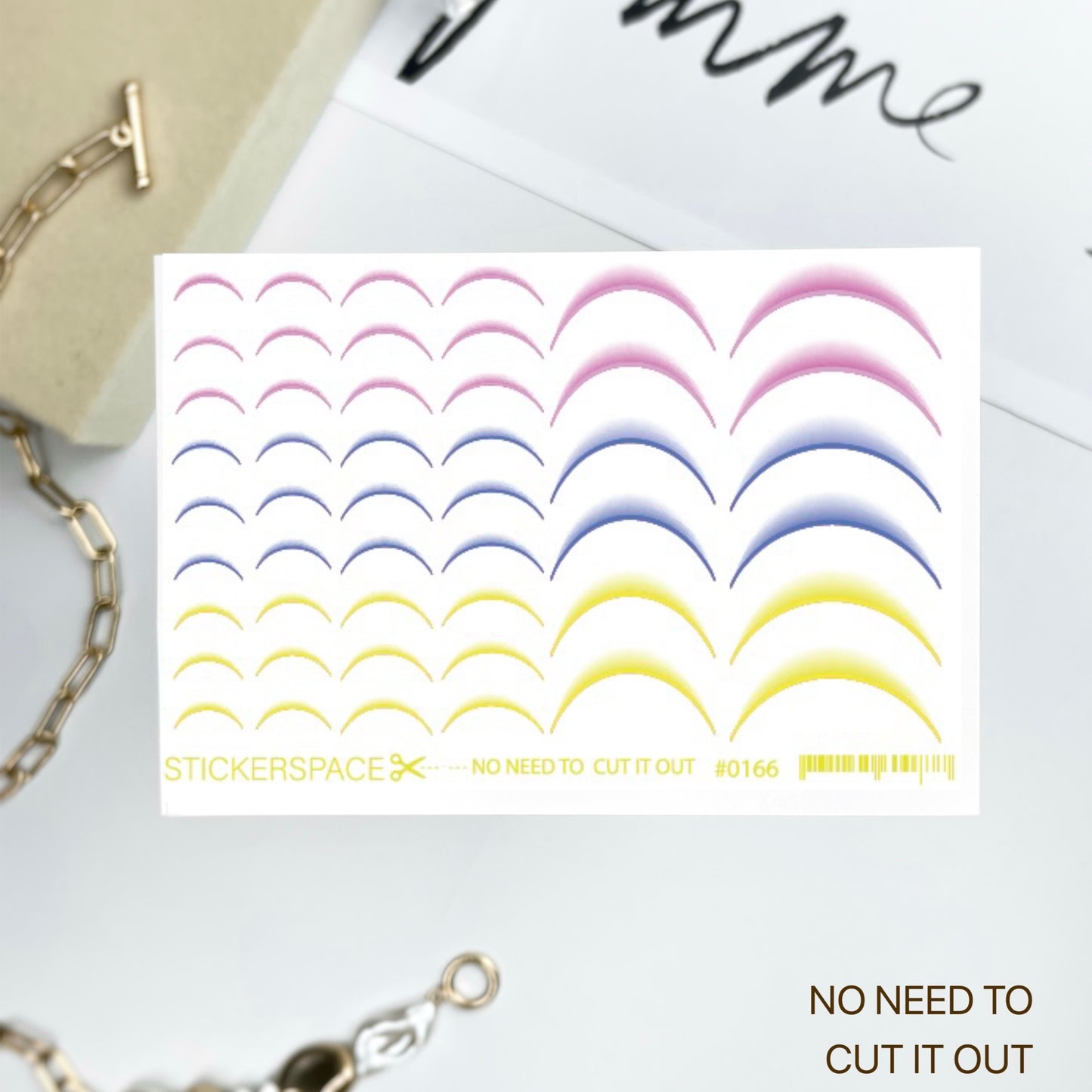 Слайдери для педикюру - Френч градієнт 0166