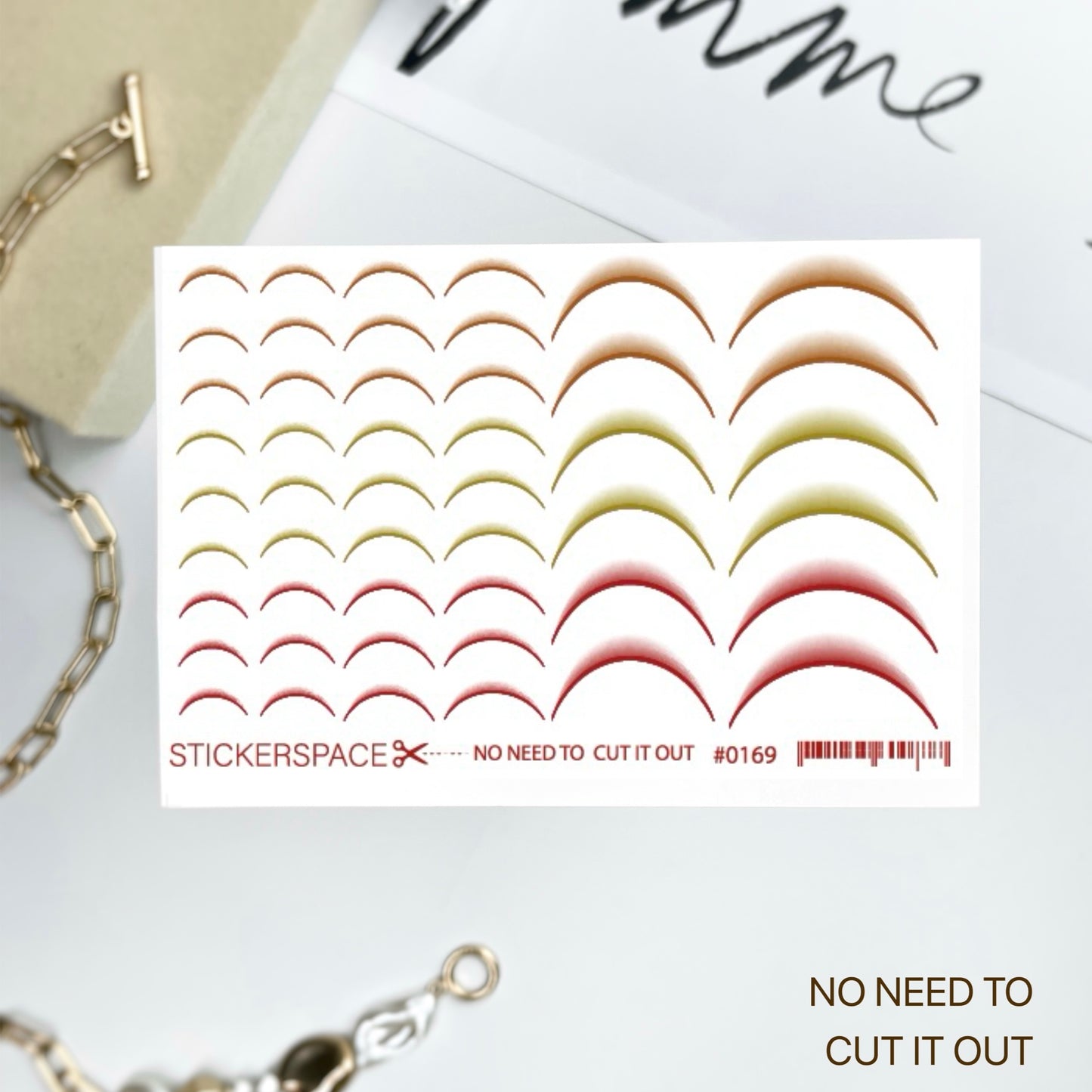 Pedicure nail sliders - French Gradient 0169