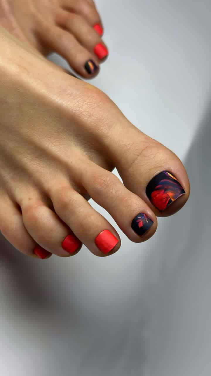 Nail pedicure wrap "Sunset"