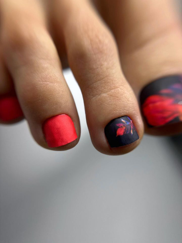 Nail pedicure wrap "Sunset"