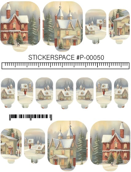 Міні-плівки для педикюру Різдво і Новий Рік P-00032