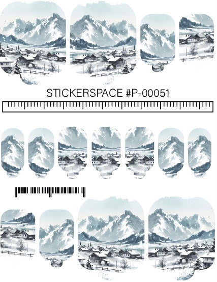 Nail pedicure wraps mini New Year P-00051