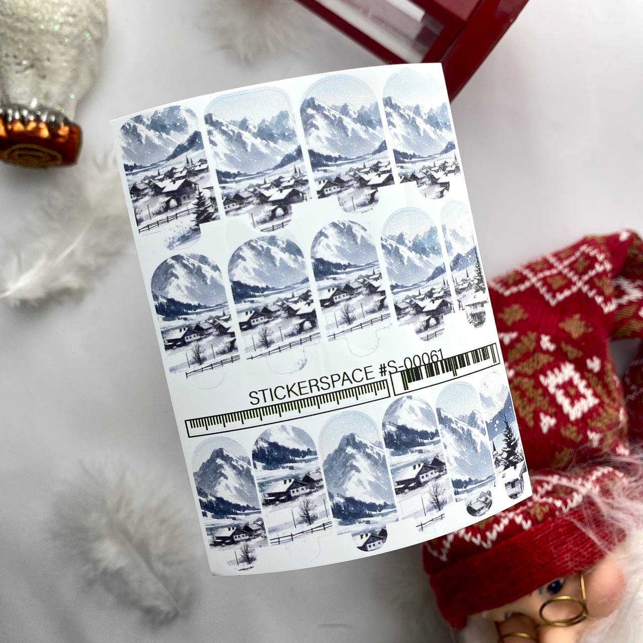 Міні-плівки для манікюру Різдво і Новий Рік P-00032