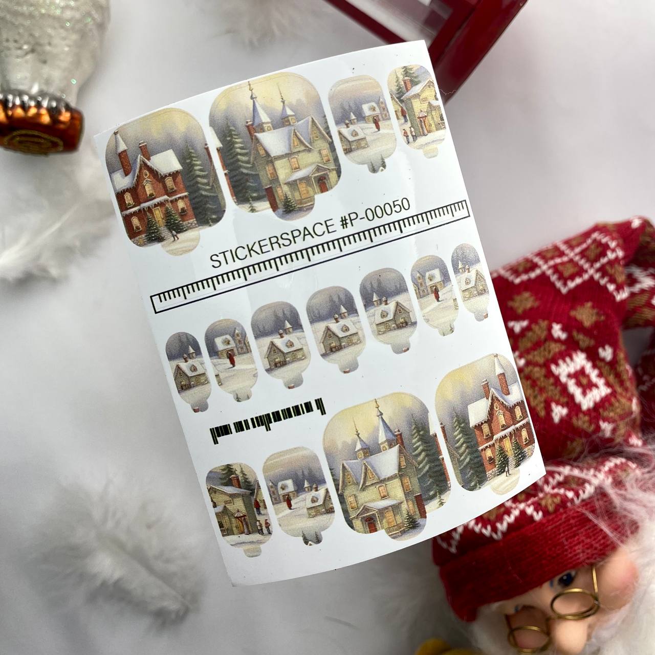 Міні-плівки для педикюру Різдво і Новий Рік P-00032