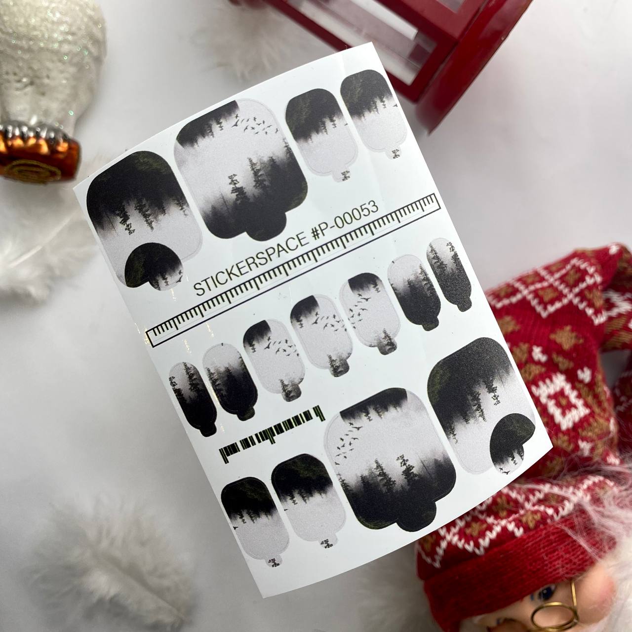 Міні-плівки для педикюру Різдво і Новий Рік P-00032