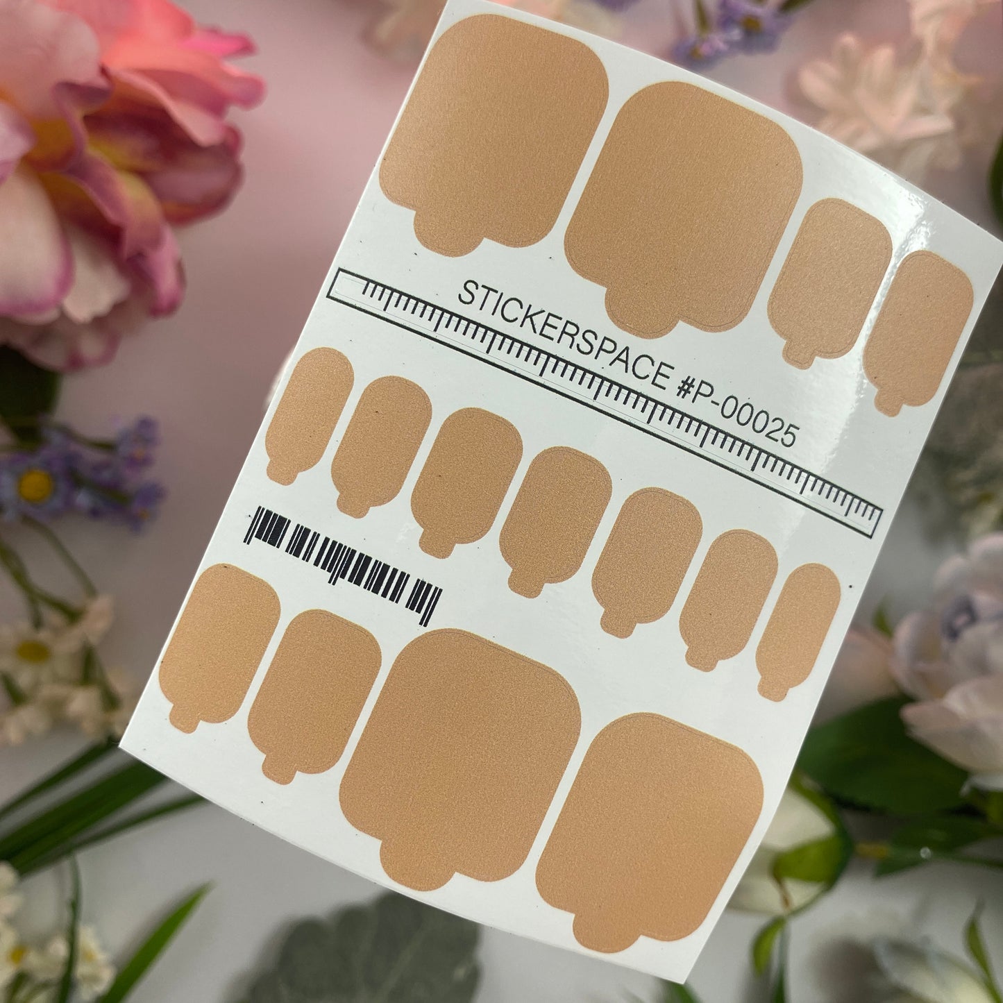 Nail wraps mini Nude S-00024