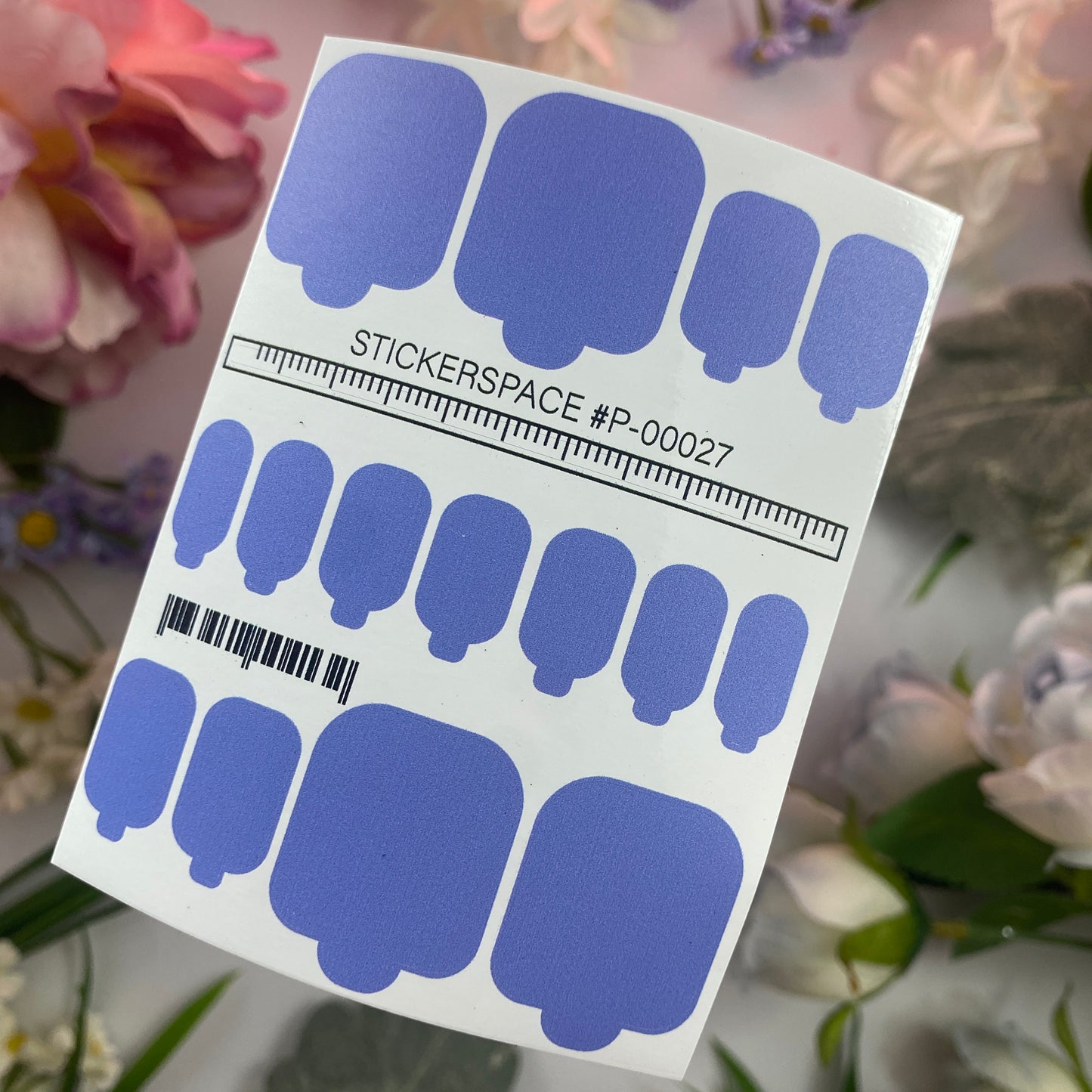 Міні-плівки для нігтів синій S-00026