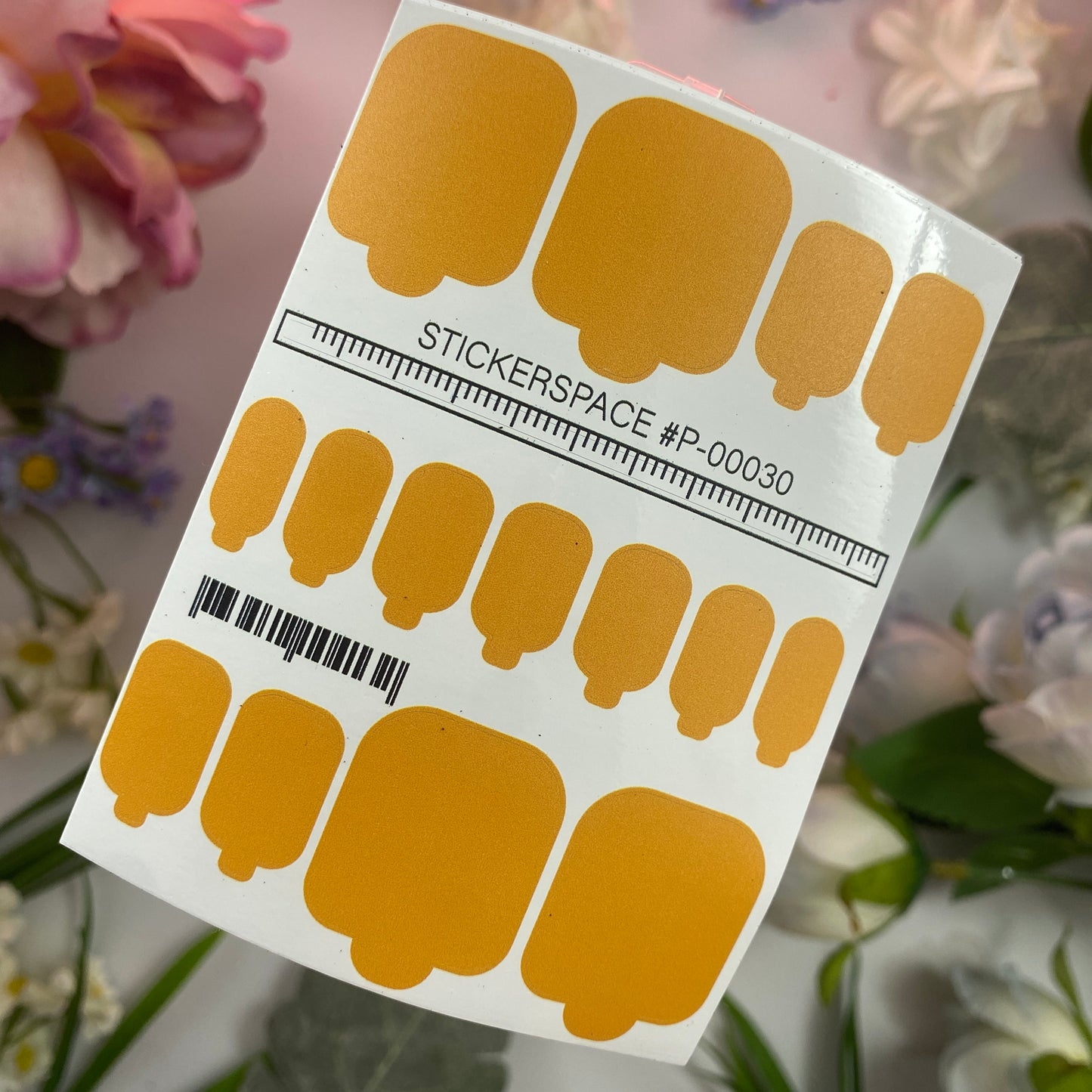 Міні-плівки для нігтів помаранчевий S-00029