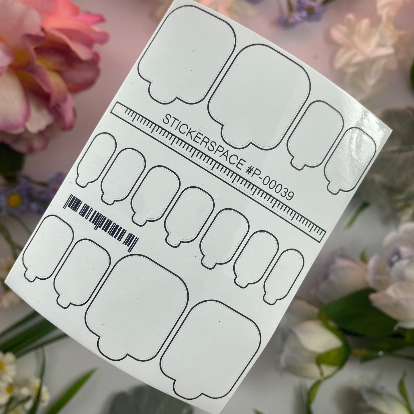 Nail wraps mini White S-00037