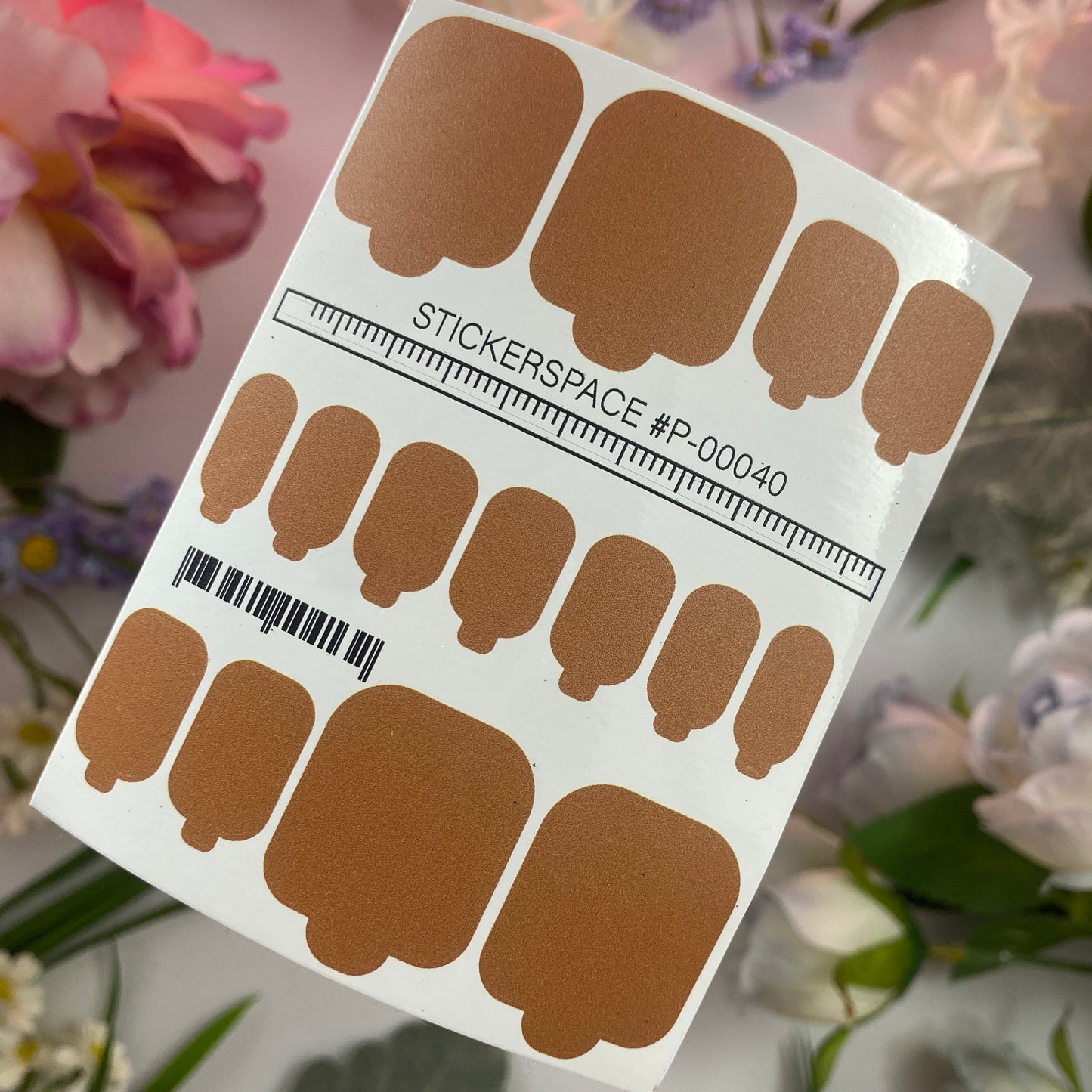 Nail pedicure wraps mini Nude P-00040