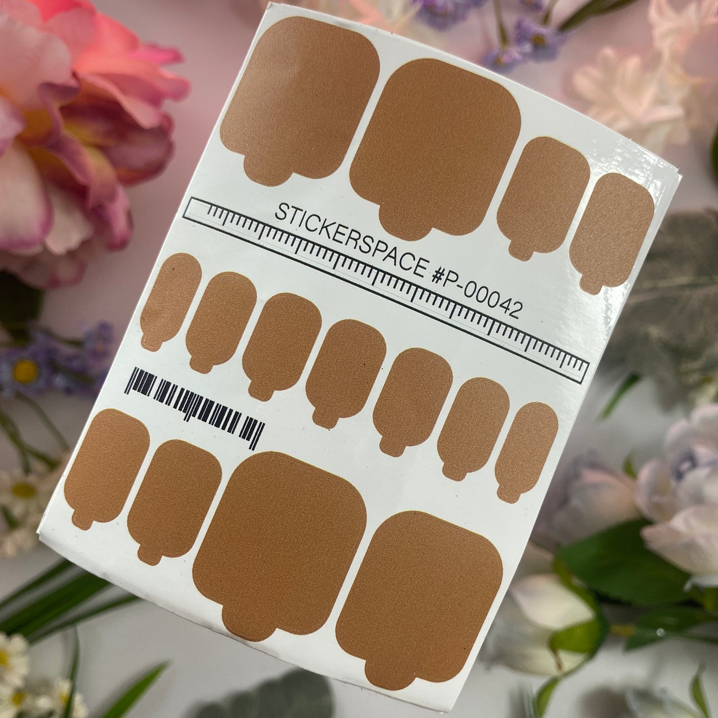 Nail pedicure wraps mini Nude P-00042