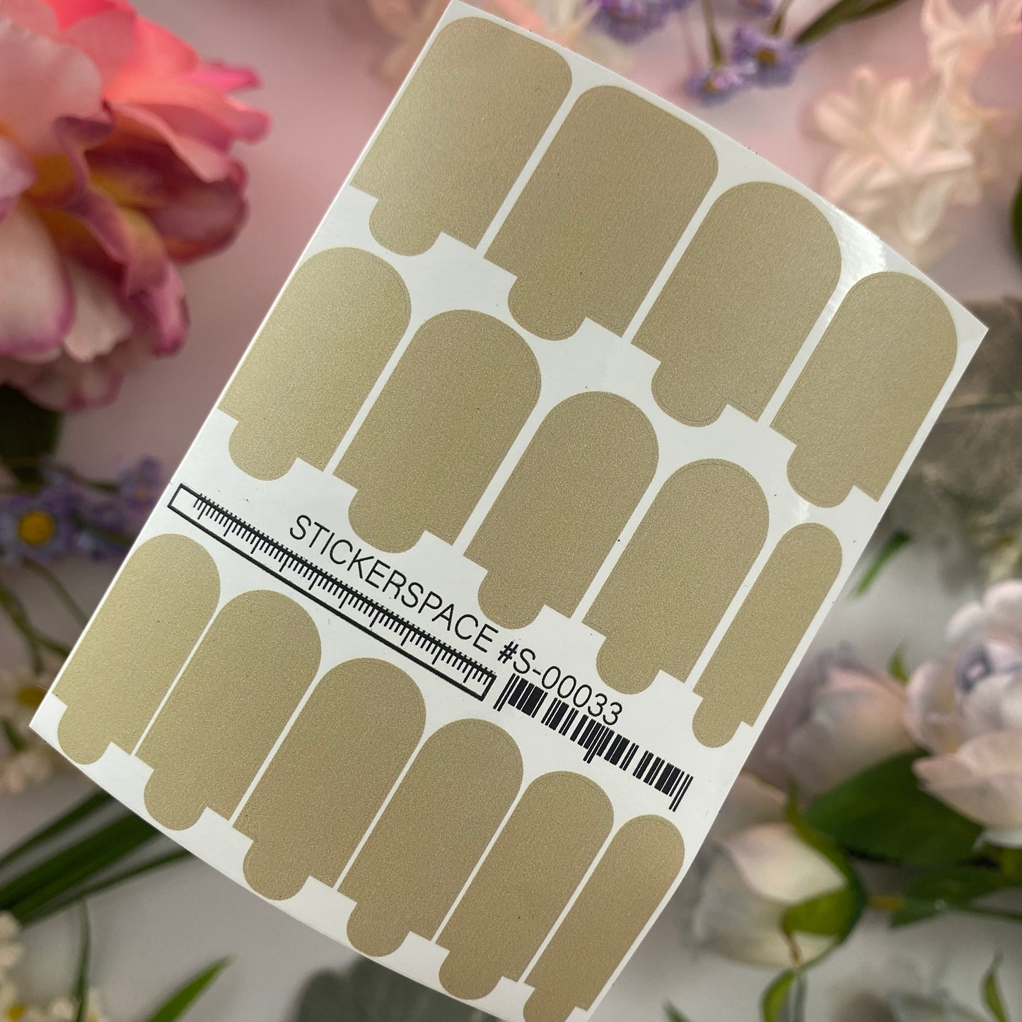 Міні-плівки для нігтів кольору хакі S-00033