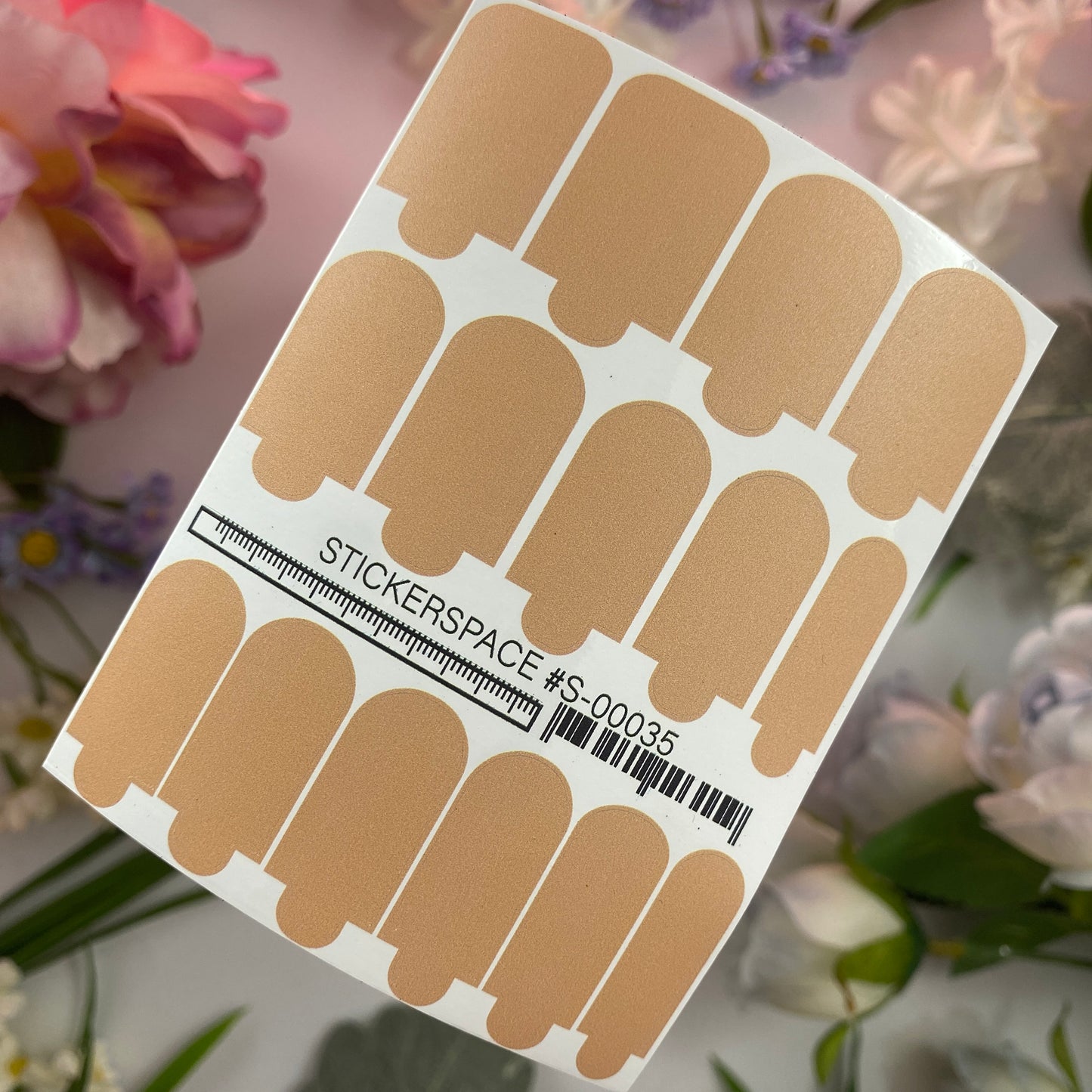 Міні-плівки для нігтів Бежево-рожеві S-00035