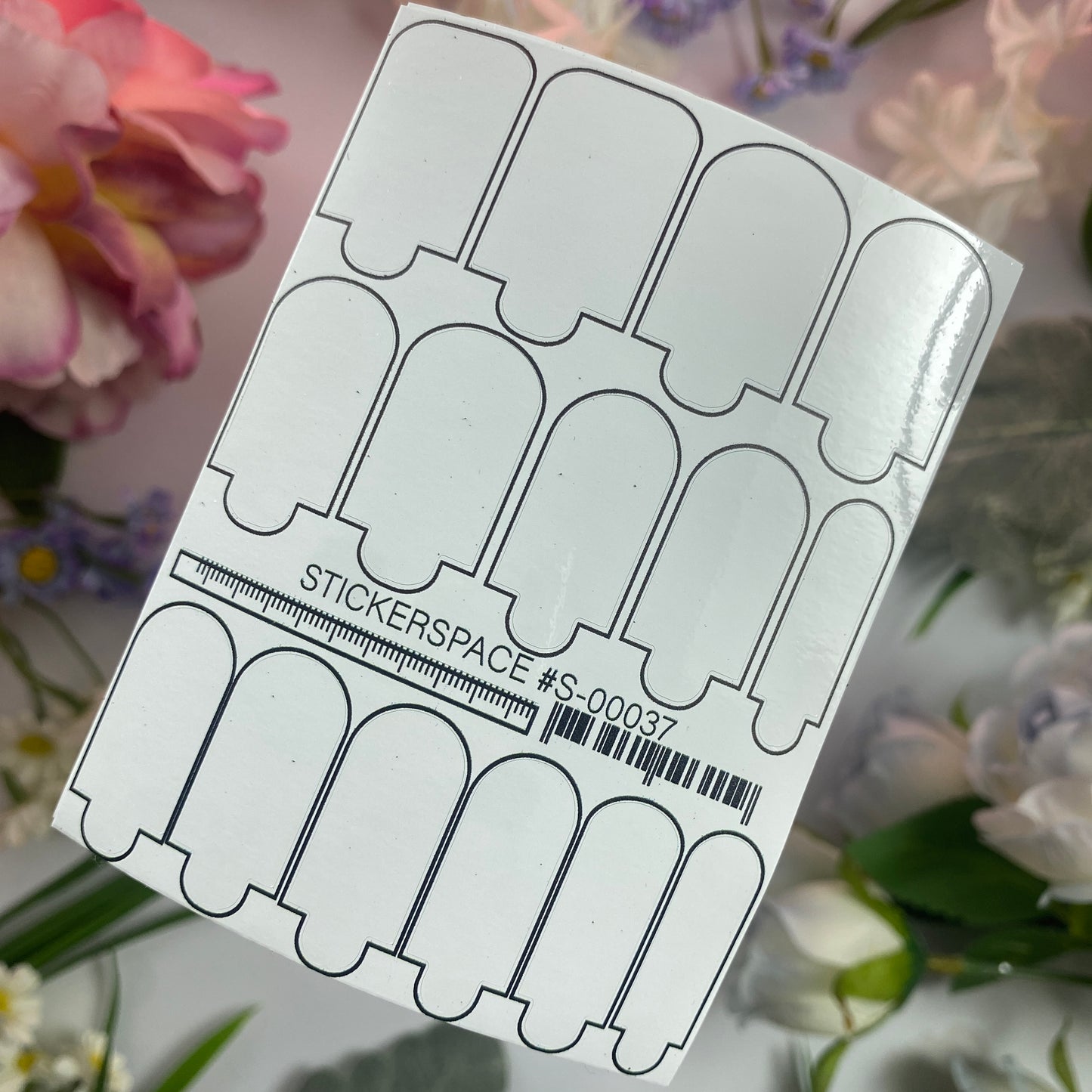 Nail wraps mini White S-00037