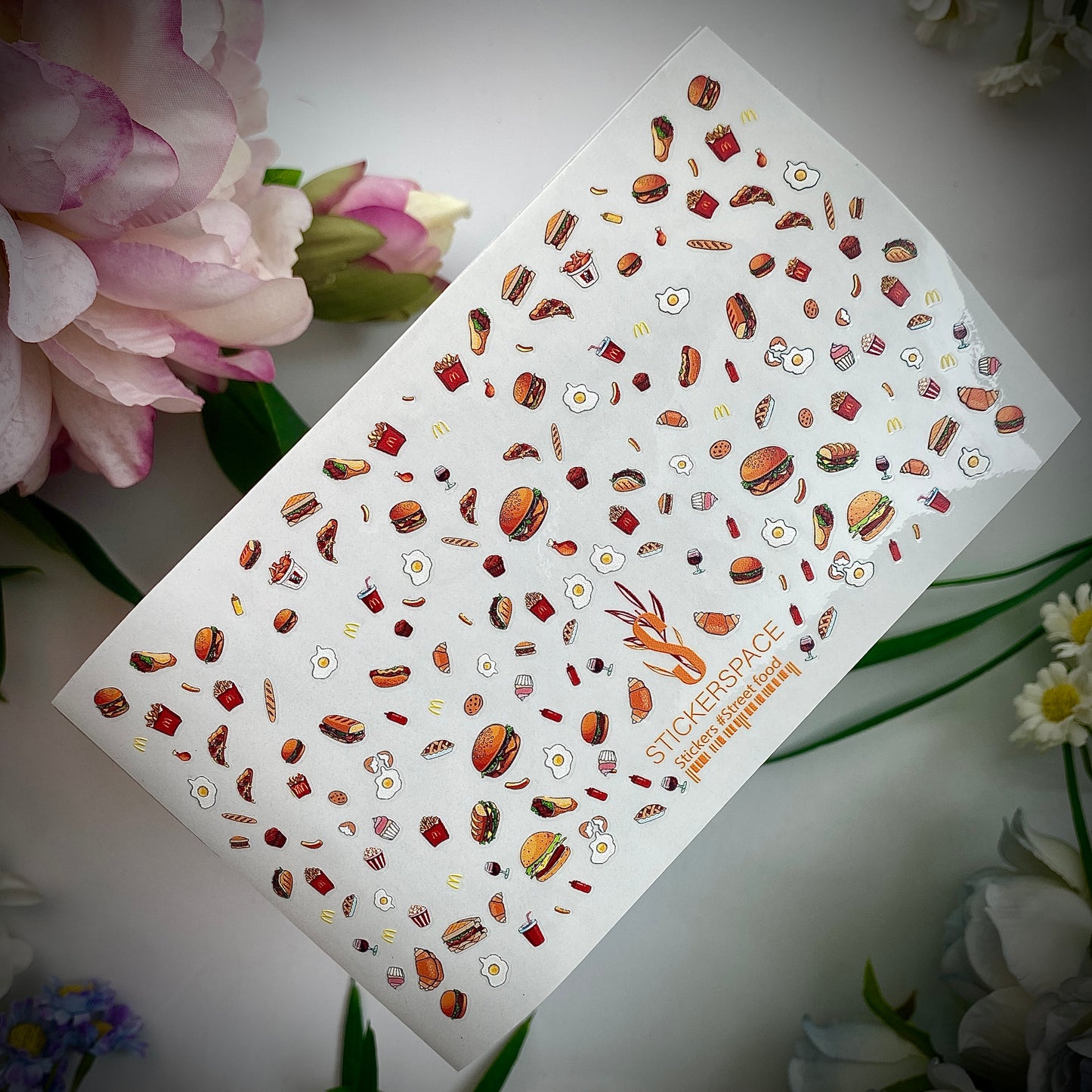 Nail stickers "Street food"