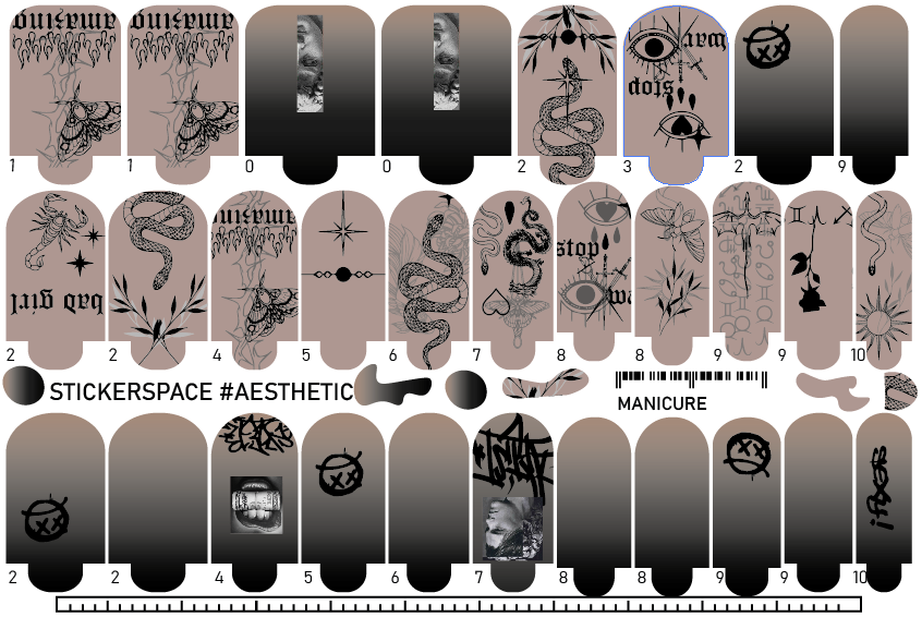 Manicure nail wrap "Aesthetics"