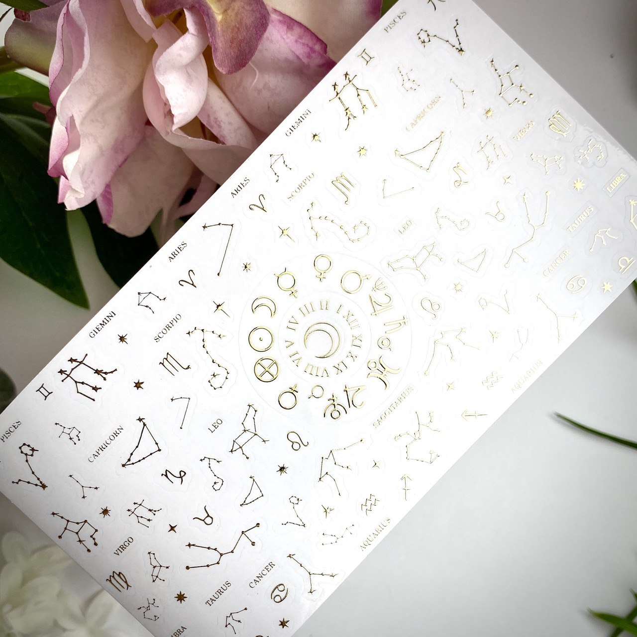 Стікери для нігтів "Zodiac" Срібло|Золото
