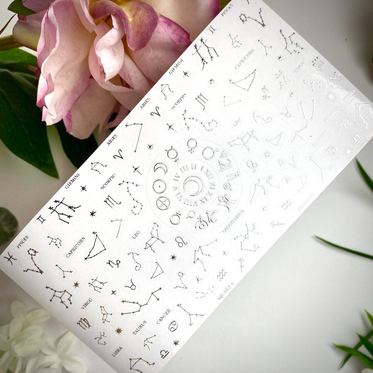 Стікери для нігтів "Zodiac" Срібло|Золото