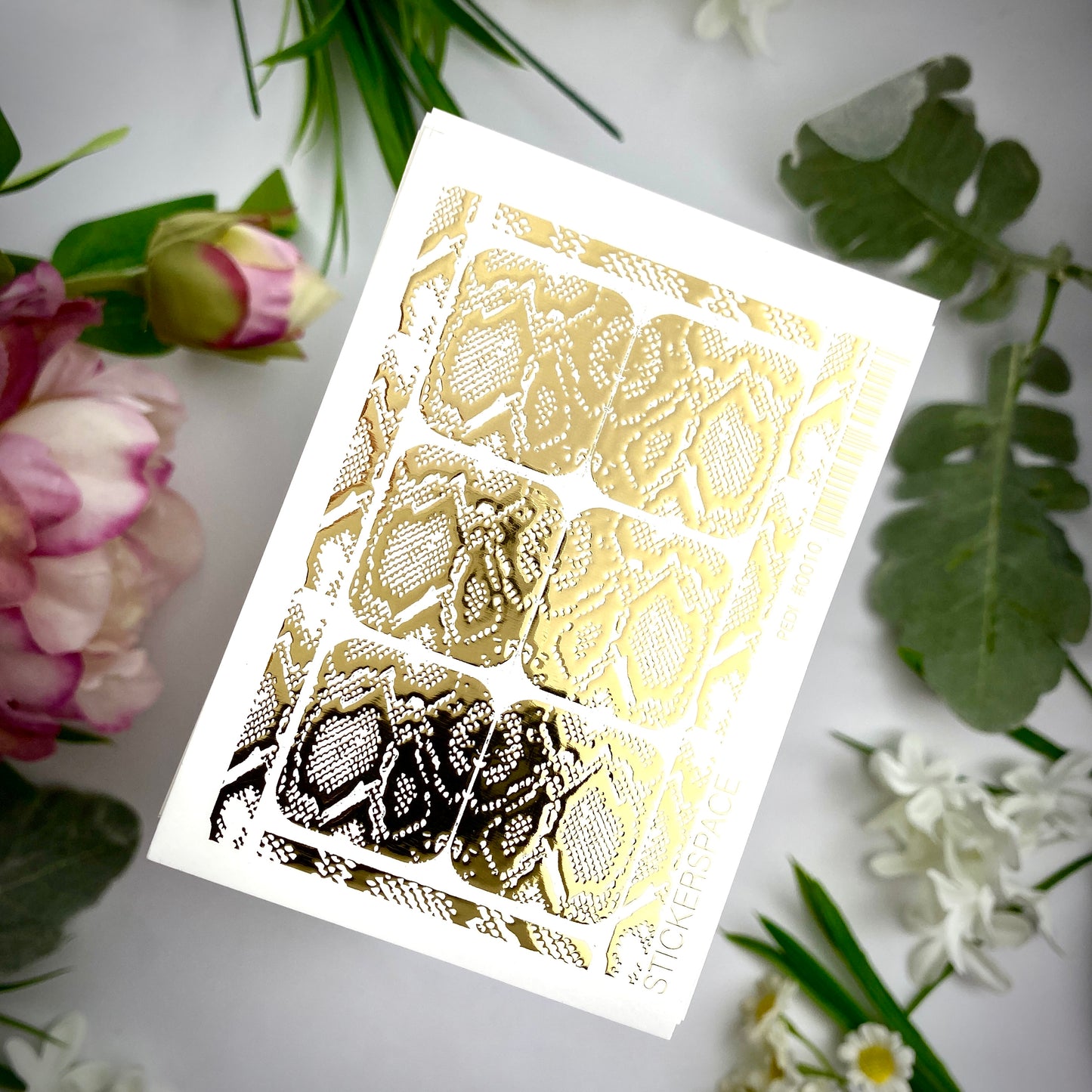 Gold Foil Nail sliders - 0010