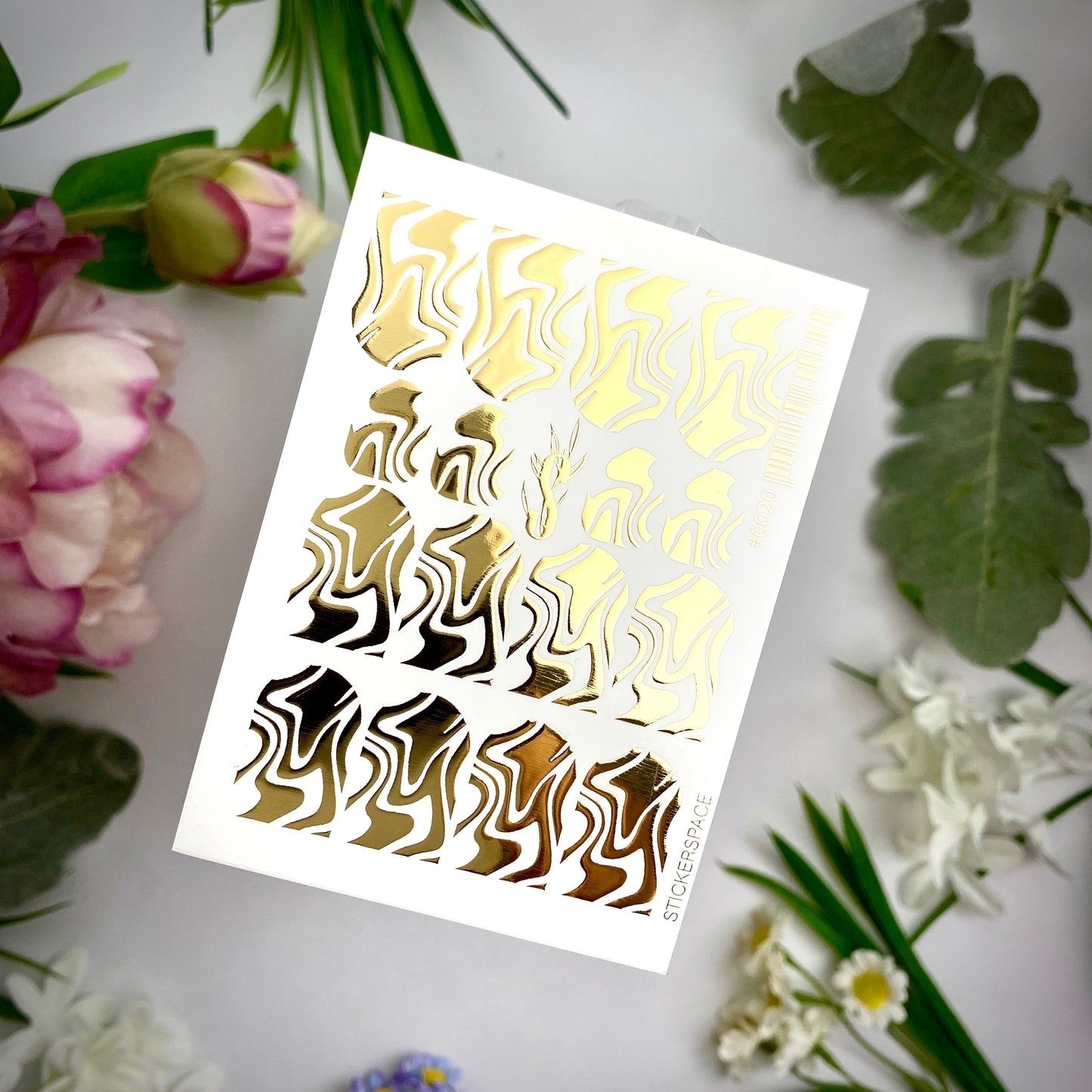 Gold Foil Nail sliders - 0020