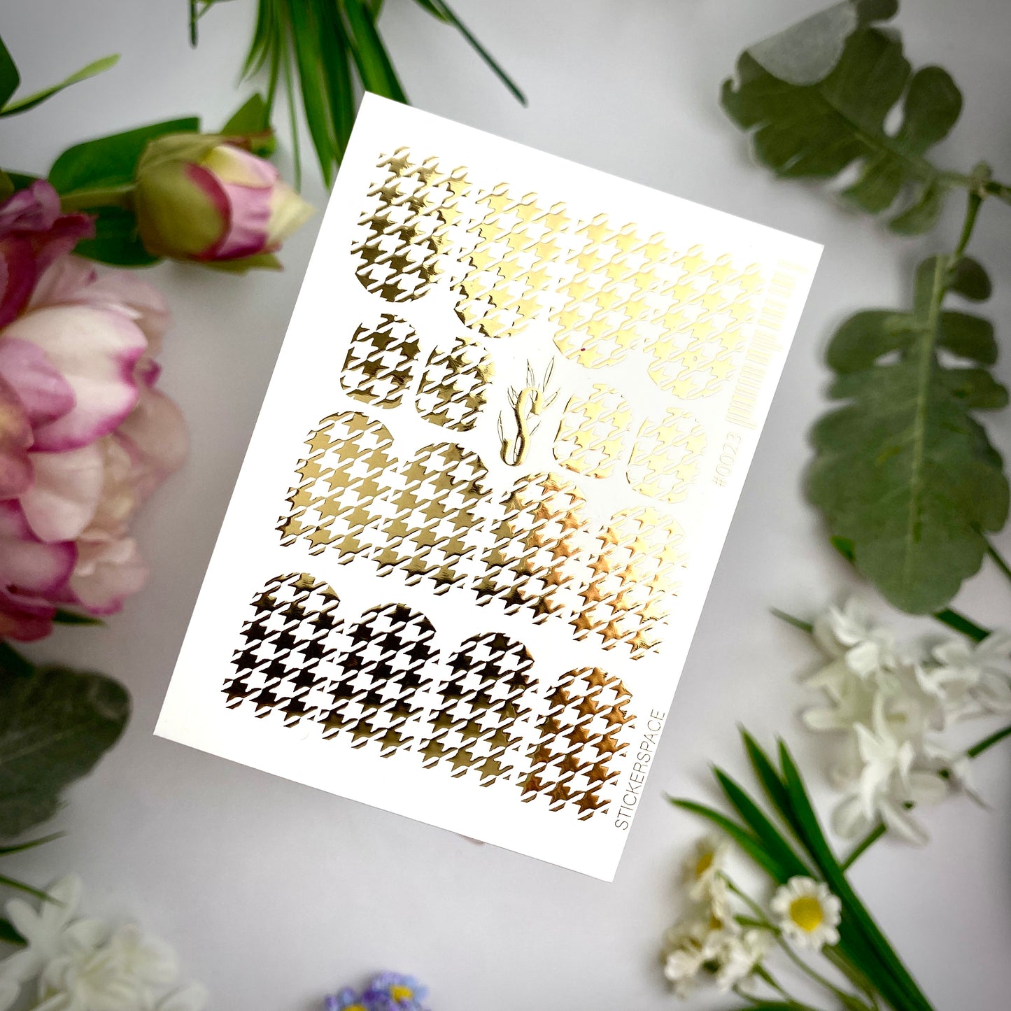 Слайдери для нігтів із золотої фольги - 0023