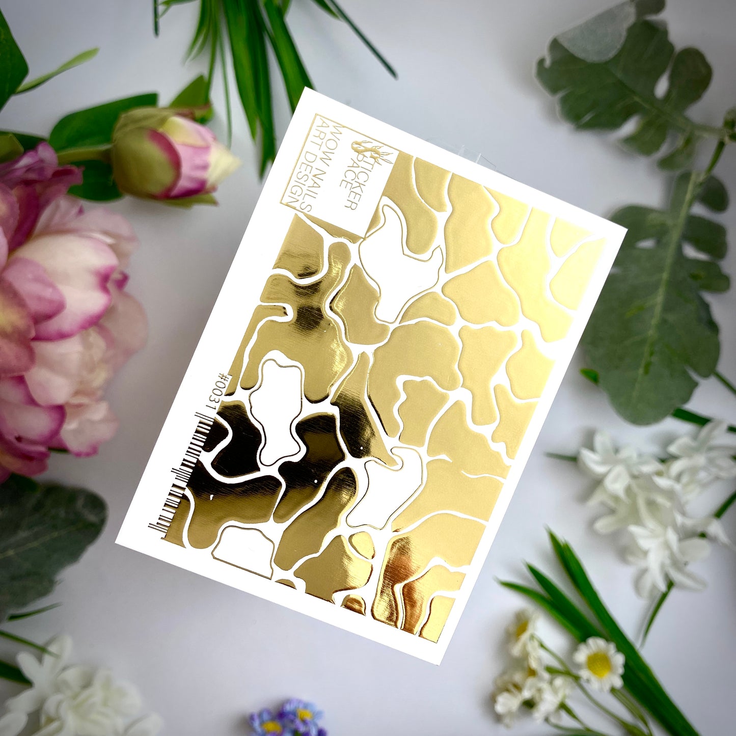 Gold Foil Nail sliders - 0031