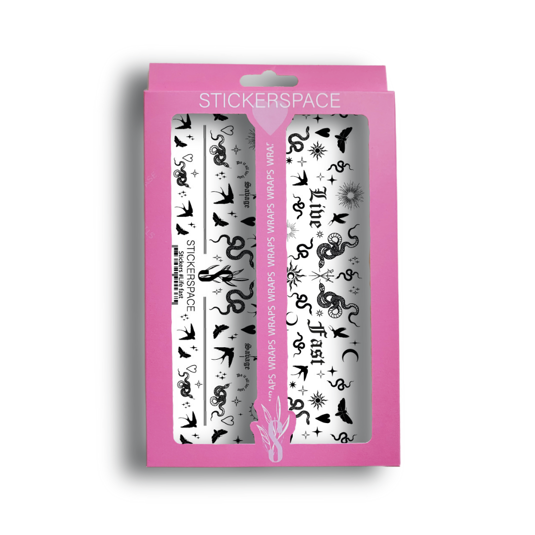 Стікери для нігтів "Live Fast"