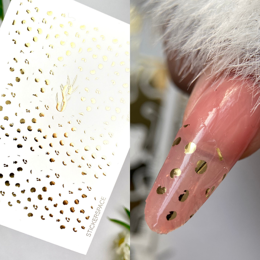 Gold Foil Nail sliders - 0024