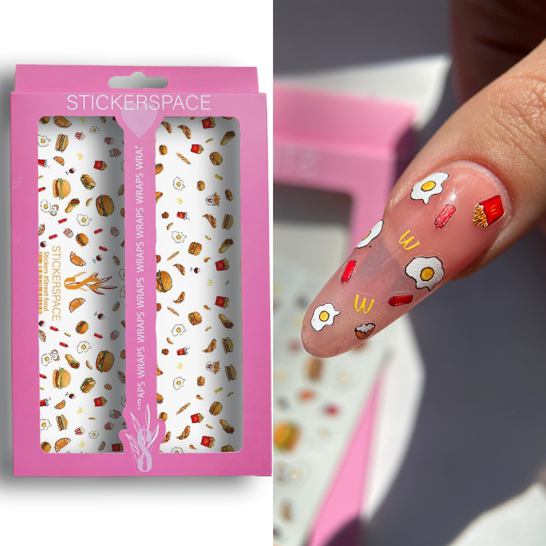 Nail stickers "Street food"