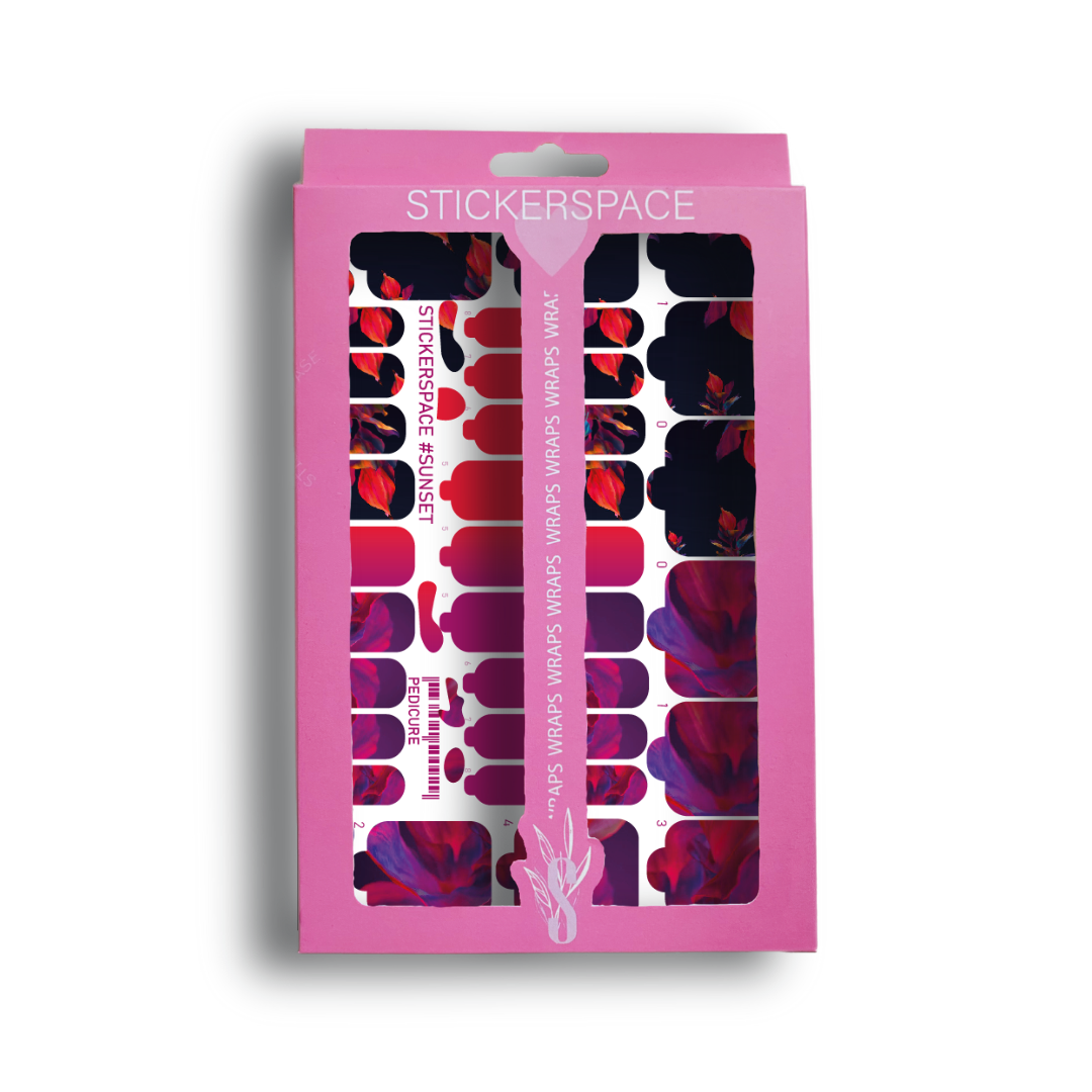 Nail pedicure wrap "Sunset"