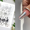 Silver Foil Nail sliders - 0068