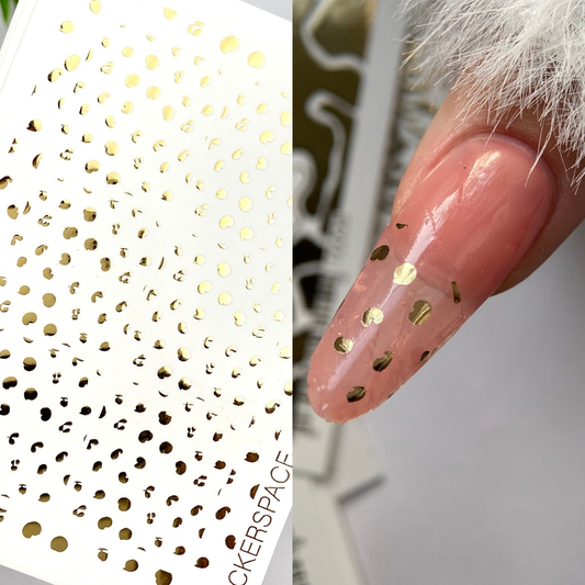 Gold Foil Nail sliders - 0017